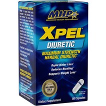 MHP Xpel 최대 강도 이뇨 물 알약 수분 보유 완화 체중 감소 지원 비타민 B-6 칼륨 민들레 뿌리 80 캡슐