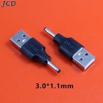 JCD 1pcs USB 2.0 전원 플러그 변환기 5.5x2.1 2.5*0.7 3.0*1.1 4.0 4.8*1.7 5.5*1.7 5.5*2.5mm 5V DC 어댑, 01 3.0x1.1mm