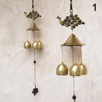 1Pc 골동품 바람 차임 구리 마당 정원 야외 생활 장식 금속 종소리 중국어 동양 럭키 메탈, 하나, 01 A1