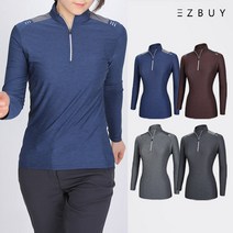 이지바이 유니온 여성 멜란지 집업 긴팔 티셔츠(B22LT016W)