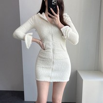 L.ONLINE SHOP여성 목폴라 양털 원피스 뽀글이 롱티 맨투맨 원피스 하객룩 트위드원피스 쉬폰원피스 뷔스티에원피스