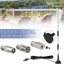 반달마켓 uhd안테나 지상파 안테나 tv 수신기 1세트 실내 디지털 FM 안테나 + 3.5mm/TV 남성/TV 여성 F 커, 한개옵션0
