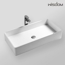 위즈덤 탑볼 세면기 사각 세면대 세면볼 욕실도기 WD-3813, 1개