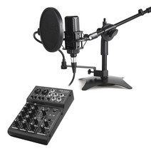 아리스노보 4채널 USB 오디오 인터페이스 UMB-MIX4 오디오믹서, MIX4_260탁상(260+90T+PF02)