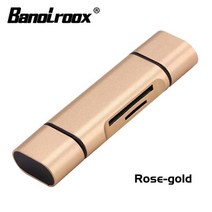 블랙박스sd카드리더기 microsd 멀티 c타입 유심칩 2 개몫 3 in 1 카드 판독기 유형C마이크로 USBOTG usb 어댑터 마이크로 SD 메모리 SDSDXC TF, rose-gold