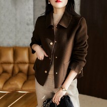 여성 캐주얼 카라 모직 자켓 숏 코트 하늘비즈 C31 I575R418