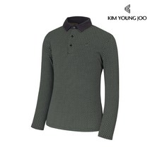 김영주 남성 양면 기모 마이크로 플리스 지그재그 카라 티셔츠