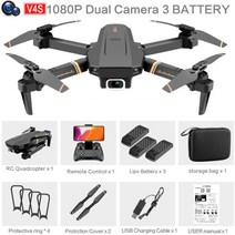 4DRC V4 WIFI FPV 드론 WiFi 라이브 비디오 FPV 4K1080P HD 광각 카메라 접이식 고도 홀드 내구성 RC 쿼드콥터, 협동사, 1080P-듀얼 카메라-3B