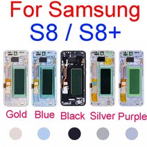부품 삼성 호환 갤럭시 S8 G950 플러스 G955 용 중간 프레임 플레이트 베젤 하우징 커버 교체 S9 G960 G965, [07] S8 Plus Silver