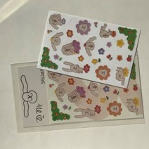 김녕 놀이터 꼬까 꽃길 아트지 스티커, 단품