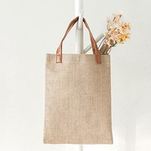 린넨코튼 스냅 세컨 가방 M 브라운 비치 에코백 캐주얼 남자토트백 쇼퍼백