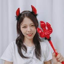 생활일번지 데빌뿔 머리띠 세트, 머리띠+막대기(057)