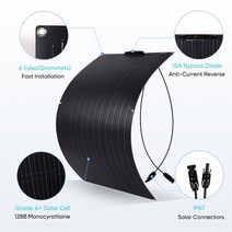 태양광3KW 태양 전지 패널 키트 12V 300W 유연한 ETFE 배터리 충전기 캠핑 보트 RV용 에너지 시스템, 03 300w solar system