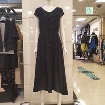 블루페페 부평점 언발 프릴 V넥 롱 원피스 레이온 소재로 가벼워요