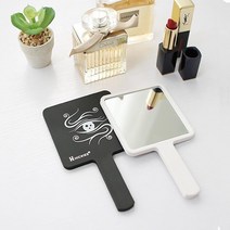 메이크업 휴대용 사각 손거울 여행 화장 뷰티 메이크업거울 소품, 핑크