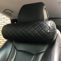 자동차 경추 목받침 다이아몬드 헤드레스트 롱 목쿠션, 블랙