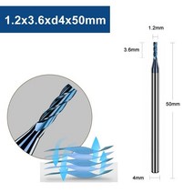 두번째 조각에서 25% 감소. HRC65 카바이드 텅스텐 스틸 밀링 커터 CNC 커팅 툴 엔드밀, 12 1.2x3.6xd4x50