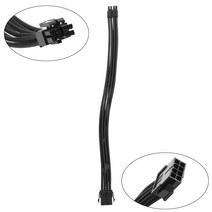 커스텀 PSU 슬리브 케이블 확장 키트 18AWG 24PIN ATX /8 핀 GPU CPU 6PIN 케이블, 검은색, C8