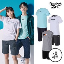 리복 [REEBOK] 리복키즈 주니어 흡한속건 티셔츠/팬츠 2종세트 택1
