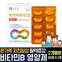 종근당건강 수용성 활력 비타민비군 B6 B12 판토텐산칼슘 나이아신 엽산 고농축 영양제 효능 추천, 60정  / 1개