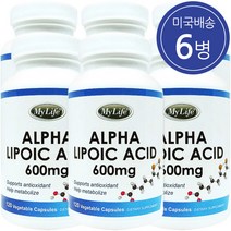 My Life 마이라이프 알파리포산 600 mg 120 야채캡슐 6병