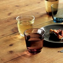 킨토 히비 텀블러 유리컵 220ml - 투명(화이트) 퍼플 블루 브라운