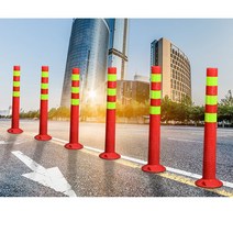 협착방지봉 안전 표시 기둥 작업 경고 도로 교통 기둥, 80 cm 부드러운 소재 체인에 걸 수 있음