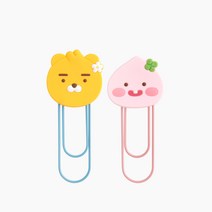 카카오프렌즈 / 리틀프렌즈 실리콘 북마크 L / 라이언 어피치 / 5개 10개 묶음상품 / 책갈피 책갈피북마크 북클립 북홀더 클립북마크 북라인마커 오피스북마크, 라이언1+어피치1(2개 묶음상품)