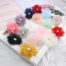 컬러 장미꽃 코사지 반제품 DIY 헤어핀재료