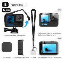 고프로호환하우징 방수케이스Vamson-GoPro 11 10 용 보호 프레임 케이스 GoPro Hero 9 블랙 액션 카메라용, 05 E