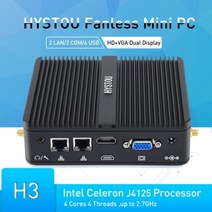 [해외] 인텔 쿼드 코어 마이크로 컴퓨터 미니 PC 데스크탑 CPU HYSTOU 미니 데스크탑 쿼드 CPRE 4 스레드 J4105 2.50GHZ 4MB 팬리스 PC, 1TB SSD 8GB RAM DDR4