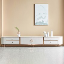 [ 제주도 가구 ] A91 세라믹 로즈골드+화이트 2800 거실장, A91 로즈골드+화이트