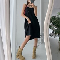 퍼니걸스 6768 끈 뷔스티에 무지 A라인 미니 원피스 여성의류