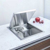 스테인레스 캠핑카 싱크대 커버 요트 탕비실 간이, 정수 수전 3039 226B 정수 수전 포함