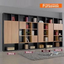 퍼스웰 엔틱하우스 4R 긴도어5단책장YB_062, 블랙