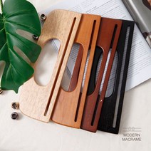 AHM 마크라메 가방만들기 우드 손잡이 7종 마크라메재료, 해피한마트 8. 스퀘어_내추럴