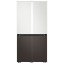 삼성전자 비스포크 냉장고 방문설치, RF85T901326, Cotta White + Cotta Charcoal