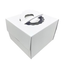 4412. 쉬폰케익박스(상.백색18cm) - 3호 (50개)