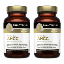 키노코 골드 AHCC 500mg 60캡슐 2병 표고버섯균사체 활성 육탄당 상관 화합물, 2개