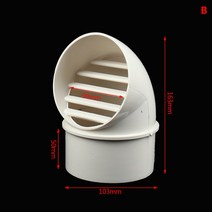 환풍기설치방법새로운 PVC 환기 배기 그릴 라운드 벽 천장 에어 벤트 그릴 덕트 커버 콘센트 난방 냉각 방, 02 B