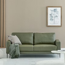 [MODERN HOUSE 중계점] [가구] 루벤 천연면피가죽 3인 소파_카키그린 LS0222008