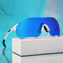 스타일호른 가빈 가벼운 아시안핏 스포츠선글라스 레져 자전거 고글 G50, C7 화이트 블루미러