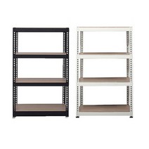 [스피드랙] 본사 철제 무볼트 조립식 앵글 선반 800x400x1200 4단, 상품선택:화이트/MDF합판 800x400x1200 4단