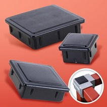 사각 마감캡 파이프 마개 뚜껑 3개 소곗 고정 파이프조인트 각파이프 연결, 각파이프 마감캡 50 4개