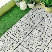 마당 발코니 베란다 정원 장식 셀프 인테리어 자갈 자기질 타일, 1개(한조각)30x30cm, 직사각형