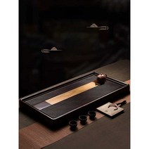 티 트레이 쟁반 배수구 원목 사무실 정통 찻집 80CM, (베이클라이트 80x30x5cm)