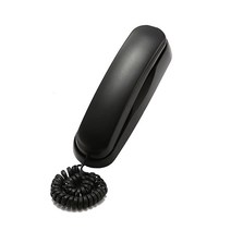 KerLiTar K-037 슬림 라인 코드 폰 벽걸이 거치대 전화 방수 및 습기 방지 사무실 홈 호텔 욕실(블랙)