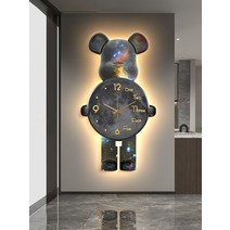 베어 LED 조명 시계 대형사이즈 호텔 키즈룸 펜션, 높이 90x가로 48cm A