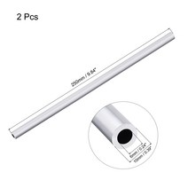 Uxcell 6063 알루미늄 원형 튜브 10mm OD 내부 직경 길이 파이프 2 개, 한개옵션0