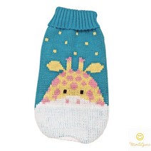 강아지 고양이 겨울옷 풀오버 스웨터 패션 닥스훈트 말티푸 소형견, 16, KOREA, 블루 기린